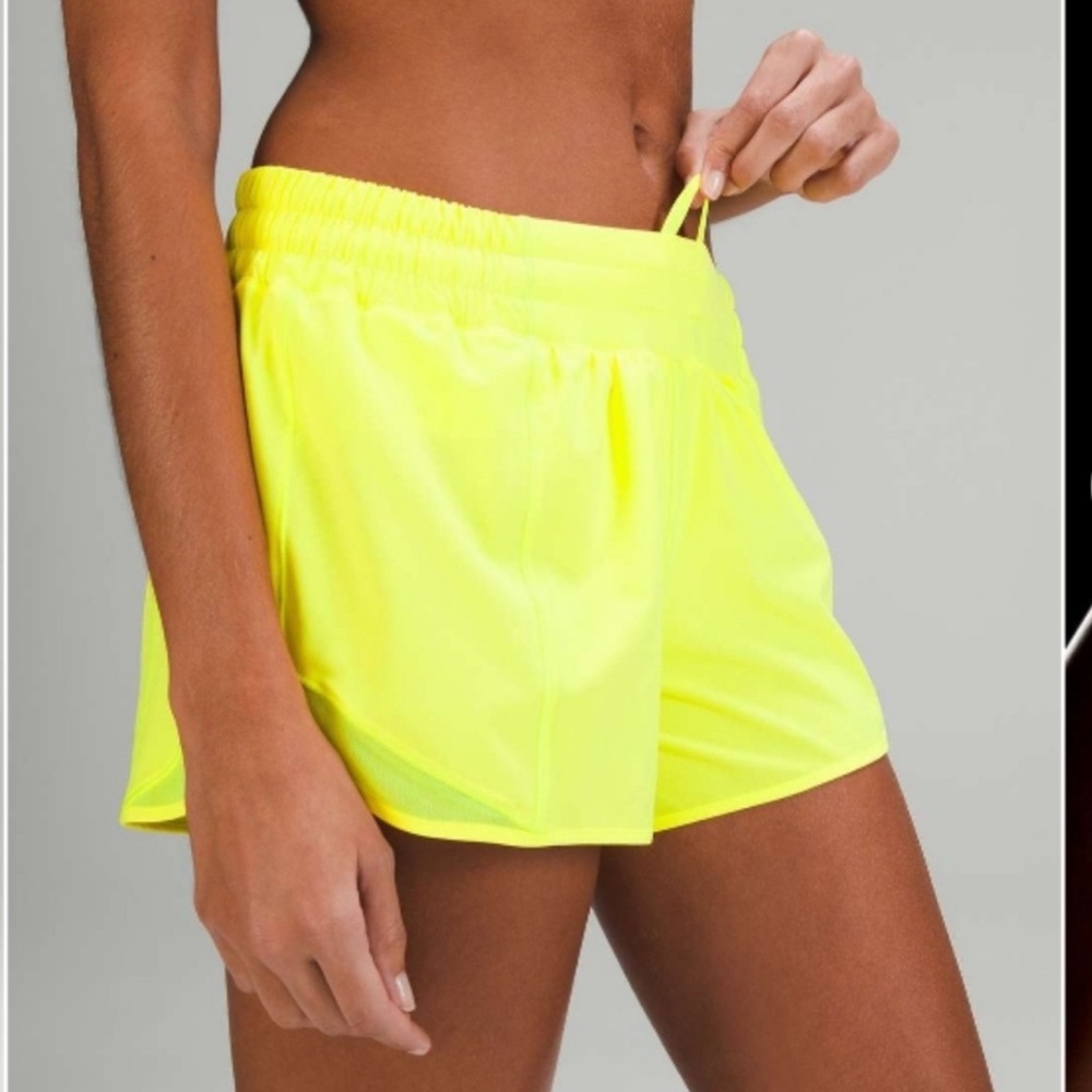 Lululemon Women's Neon Yellow Shorts